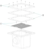 Pièces détachées pour Bonde de fond PRÉFABRIQUÉ grille petite