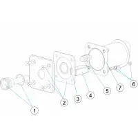 Pièces détachées pour Bouton poussoir inox MINI