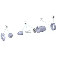 Pièces détachées pour Bouton poussoir pneumatique Ø 6 x Ø 7