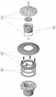 Pièces détachées pour Buse inversée MUNDIAL insert inox LINER