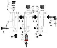 Pièces détachées pour Chambre d'analyse modulaire PMMA/PVC