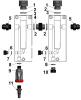 Pièces détachées pour Chambre de mesure modulaire PMMA/PVC