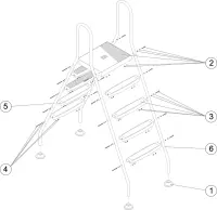 Pièces détachées pour Échelle piscine hors-sol / ladder aluminium