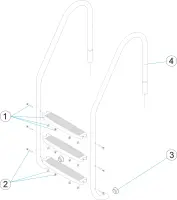 Pièces détachées pour Échelle standard 2-3-4-5 marches plastique USA