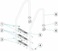 Pièces détachées pour Échelle standard basic 2-3-4-5 marches aisi-304