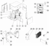 Pièces détachées pour Déshumidificateur DF2 encastré titane