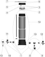Pièces détachées pour Distributeur de chlore 10 kg DOSSI-10