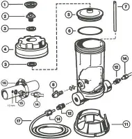 Pièces détachées pour Distributeur de Chlore/Brome By-Pass 4 kg