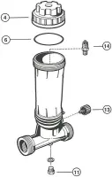 Pièces détachées pour Distributeur de Chlore In-Line 2.5 kg