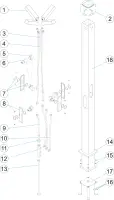 Pièces détachées pour Douche 4 pommeau 4 bouton temporisé