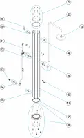 Pièces détachées pour Douche solaire chrome