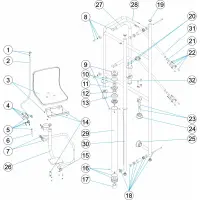 Pièces détachées pour Elévateur hydraulique sans échelle et appui-tête