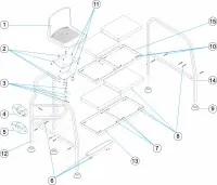 Pièces détachées pour Fauteuil de surveillance h-400