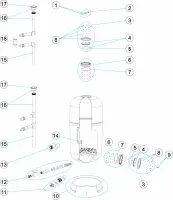 Pièces détachées pour Filtre ARTIC Ø 650-800-950 plancher à crépines