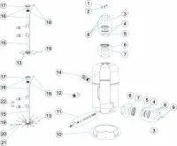 Pièces détachées pour Filtre ARTIC Ø 500-650-800-950 avec trou d'homme et bras