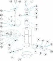 Pièces détachées pour Filtre ARTIC PLUS Ø 650-800-950 couvercle à serrer