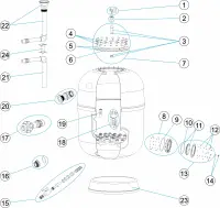 Pièces détachées pour Filtre ARTIC PLUS ECO diamètres 1050 - 1200