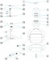 Pièces détachées pour Filtre ASTER couvercle vissé