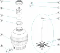 Pièces détachées pour Filtre CANTABRIC TOP diamètre 400 500 600