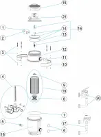 Pièces détachées pour Filtre à cartouche NANOFIBER AUTO 150/180/200
