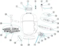 Pièces détachées pour Filtre EUROPA 2350, 2500 1 - 1,2m