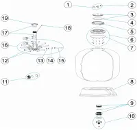 Pièces détachées pour Filtre HAWAII Ø 1200-90