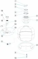 Pièces détachées pour Filtre à sable HAWAII SIDE diamètres 750, 900