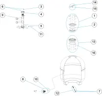 Pièces détachées pour Filtre JAUNE 520, 640 (ASTRAL - CERTIKIN)