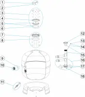 Pièces détachées pour Filtre JUPITER couvercle avec bride