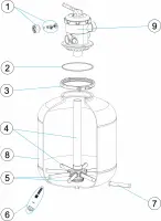 Pièces détachées pour Filtre SKYPOOL TOP Ø 500-600