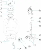 Pièces détachées pour Filtre VERONA SIDE Ø 400, 500, 600
