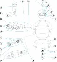 Pièces détachées pour Filtre VESUBIO couvercle 400 mm