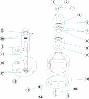 Pièces détachées pour Filtre VOLCANO couvercle transparent