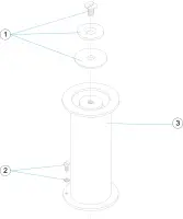 Pièces détachées pour Fixation d'échelle plate pour tube Ø 43 et 48
