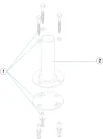 Pièces détachées pour Fixation démontable avec plaquette inox 304