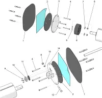 Pièces détachées pour axe enrouleur volet immergé ECA - Fixations + étanchéité (PVC Armé)