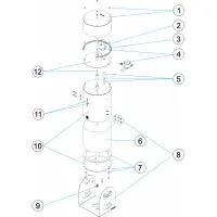 Pièces détachées pour Fontaire GLASSY JET I avec coupe