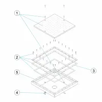 Pièces détachées pour Grille carré hydromassage LINER 550mm