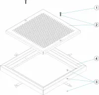 Pièces détachées pour Grille de de BDF carrée inox 304
