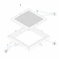 Pièces détachées pour Grille de de BDF carrée inox 316
