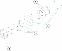 Pièces détachées pour Jet avec 9 trous LINER