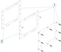 Pièces détachées pour Kit bride inox de skimmer