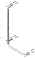 Pièces détachées pour Main courante courbe verticale