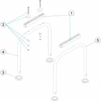 Pièces détachées pour Main courante de plongeoir avec fixation