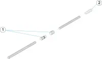 Pièces détachées pour Manche aluminium télescopique 3,6-4,8 m
