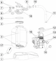Pièces détachées pour Groupe de filtration monobloc GALACTIC Ø 380, 400