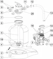 Pièces détachées pour Groupe de filtration monobloc GALACTIC Ø 500, 600