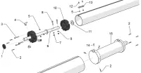 Pièces détachées pour Moteur immergé, moteur dans l'axe volet (couverture) ECA