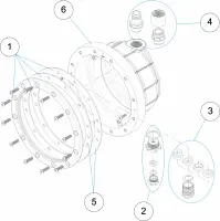 Pièces détachées pour Niche de projecteur autotaraudée et métrique