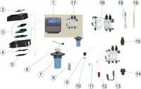 Pièces détachées pour Panneau de régulation CONTROLLEUR 1 plus pH-Rx